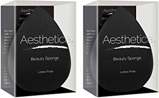 Aesthetica Cosmetics Beauty Sponge Blender - Latex Free and Vegan Makeup Sponge Blender - For Powder, Cream or Liquid Application - One Piece Make Up Sponge