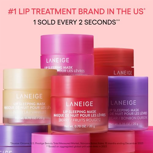 LANEIGE Lip Sleeping Mask: Nourish, Hydrate, Vitamin C, Murumuru & Shea Butter, Antioxidants, Flaky, Dry Lips