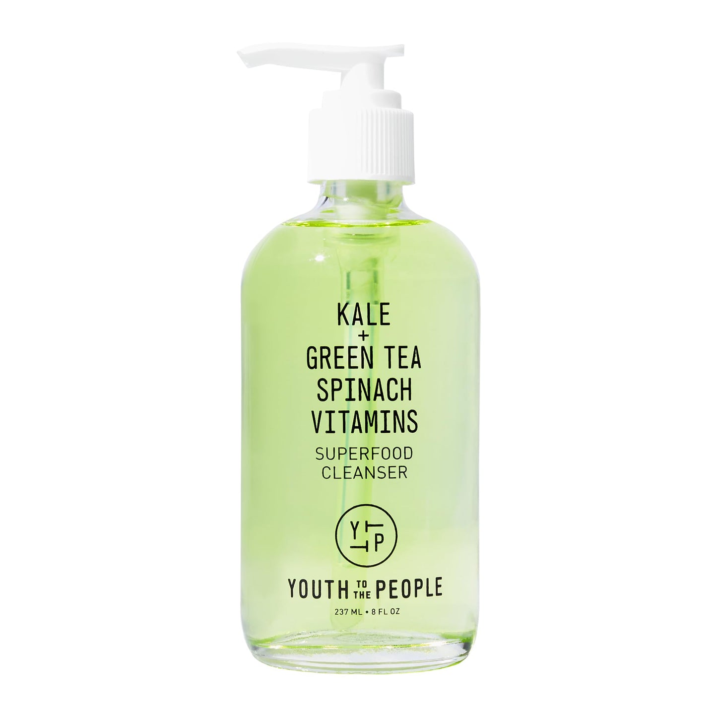 Youth To The People Superfood Facial Cleanser, Kale and Green Tea Spinach Face Wash, Gentle Makeup Remover + Pore Minimizer for All Skin Types, Vegan, Refillable Skincare