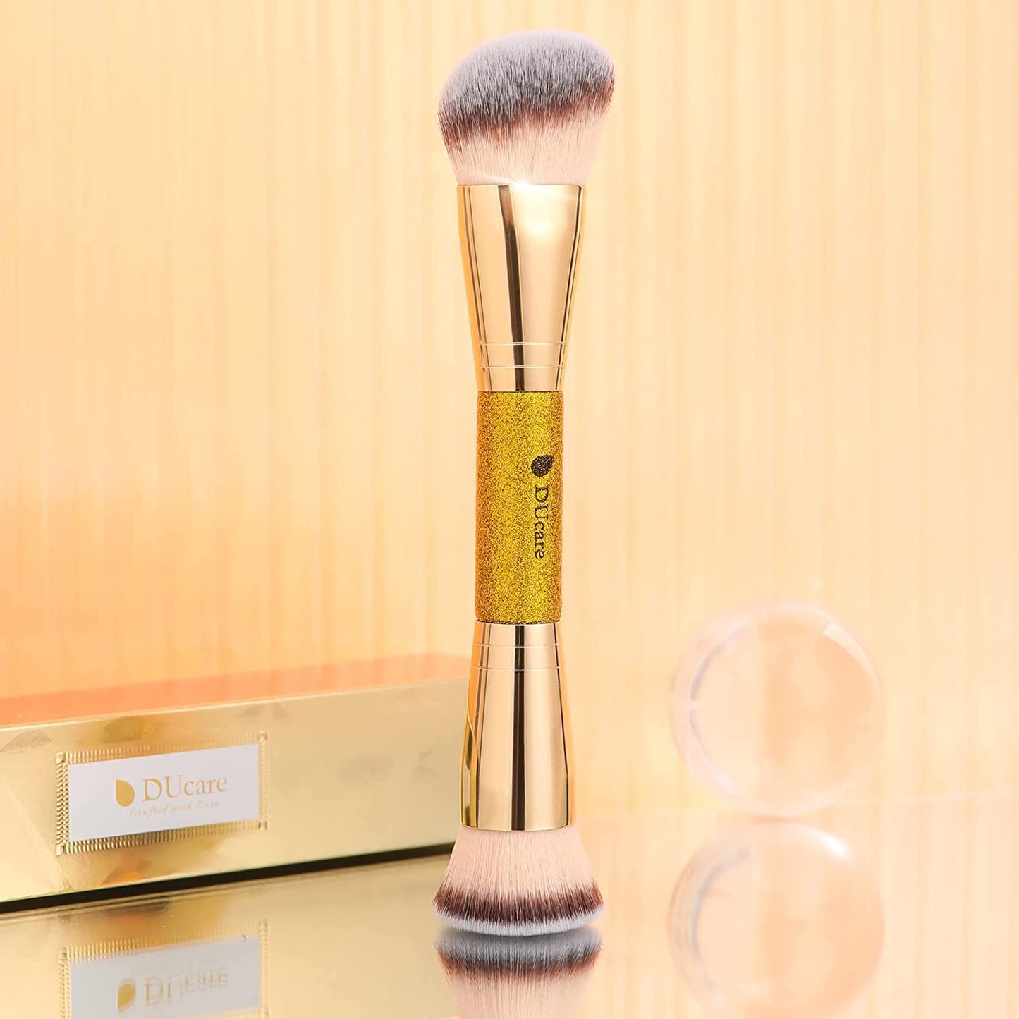 DUcare Makeup Foundation Brushes Double Ended Blush Powder Brush, Duo Bronzer Blush ideal for cream or powder