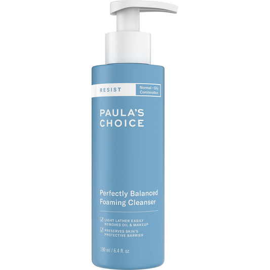 Paula's Choice RESIST Perfectly Balanced Foaming Cleanser, Hyaluronic Acid & Aloe, Anti-Aging Face Wash, Large Pores & Oily Skin, 6.4 Fl Oz