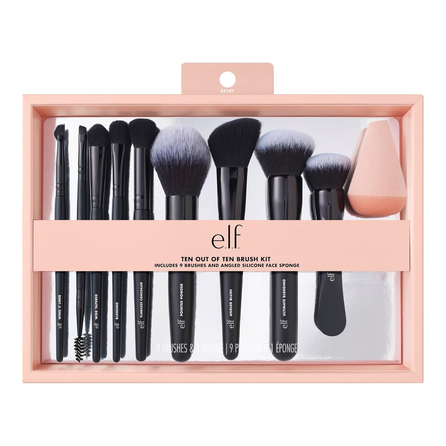 e.l.f. Ten Out Of Ten Brush Set, 10 Piece Brush Kit, Brushes For Face Makeup, Eyes, Brows & More, Made With Synthetic Bristles, Vegan & Cruelty-Free