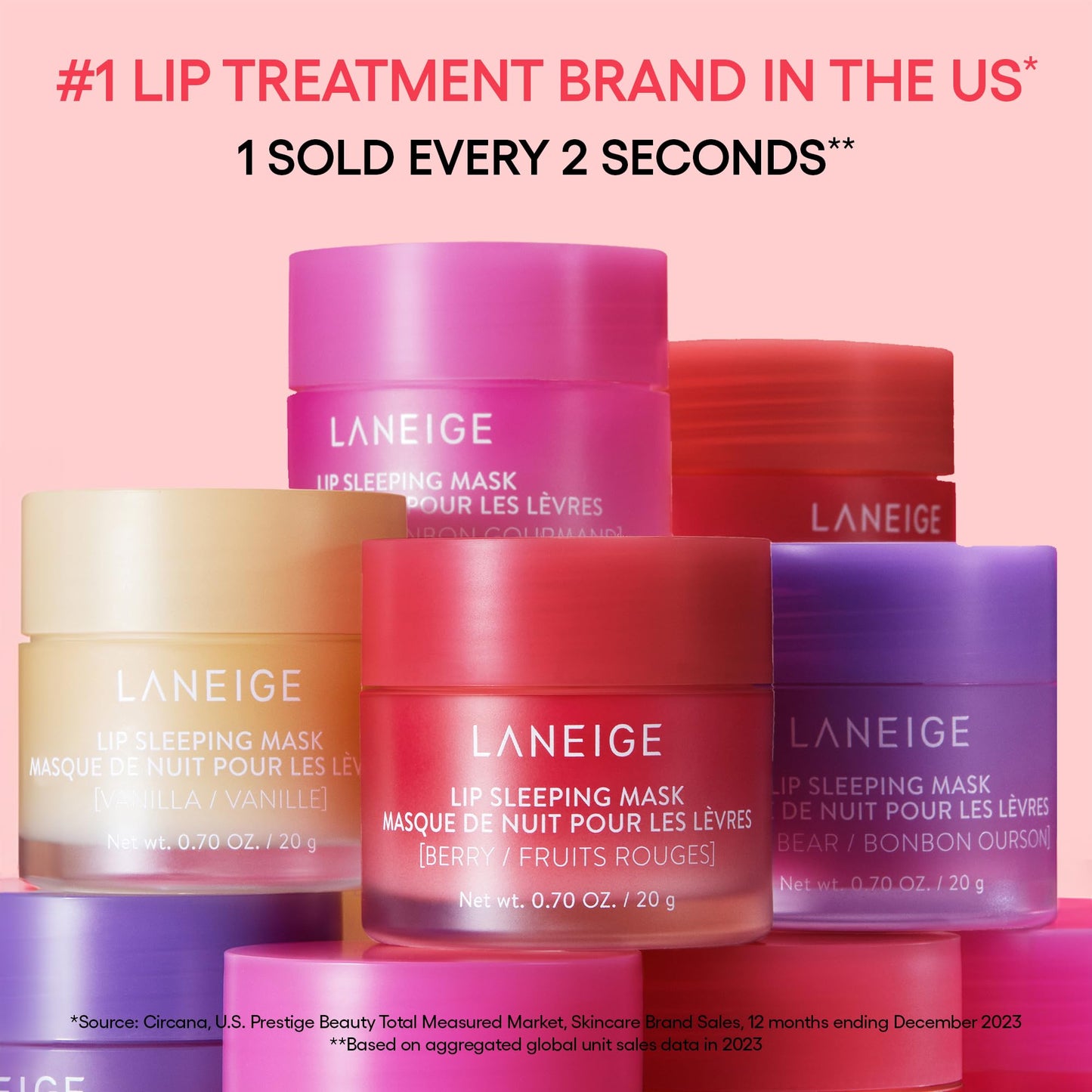 LANEIGE Lip Sleeping Mask: Nourish, Hydrate, Vitamin C, Murumuru & Shea Butter, Antioxidants, Flaky, Dry Lips