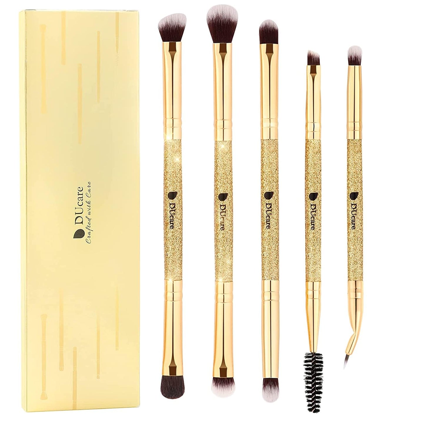 DUcare Makeup Foundation Brushes Double Ended Blush Powder Brush, Duo Bronzer Blush ideal for cream or powder